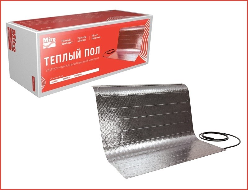 Нагревательный мат на фольге Miro Alum 9,0 кв.м/1350 Вт