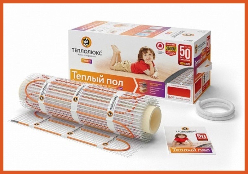 Мат нагревательный "Теплолюкс" Tropix МНН 1600 Вт/10,0 кв.м