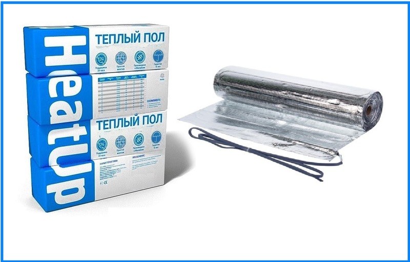 Нагревательный мат алюминиевый HeatUp 9,0 кв.м/1350 Вт